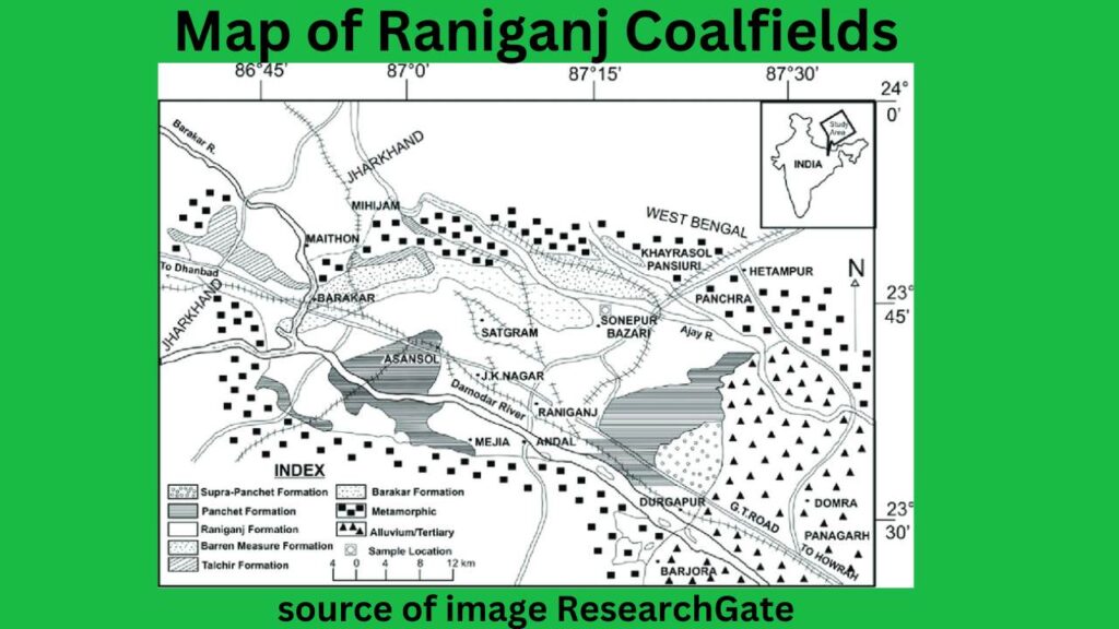 map of raniganj coalfield